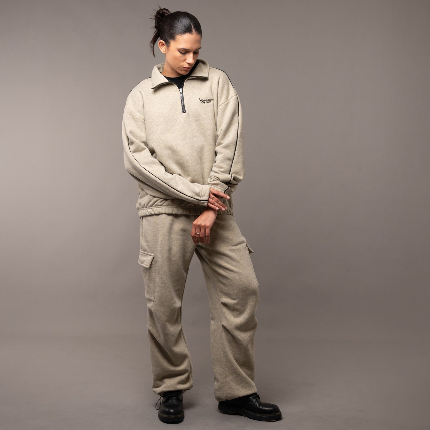 Buzo Vulk Jasper Half Zip Grey