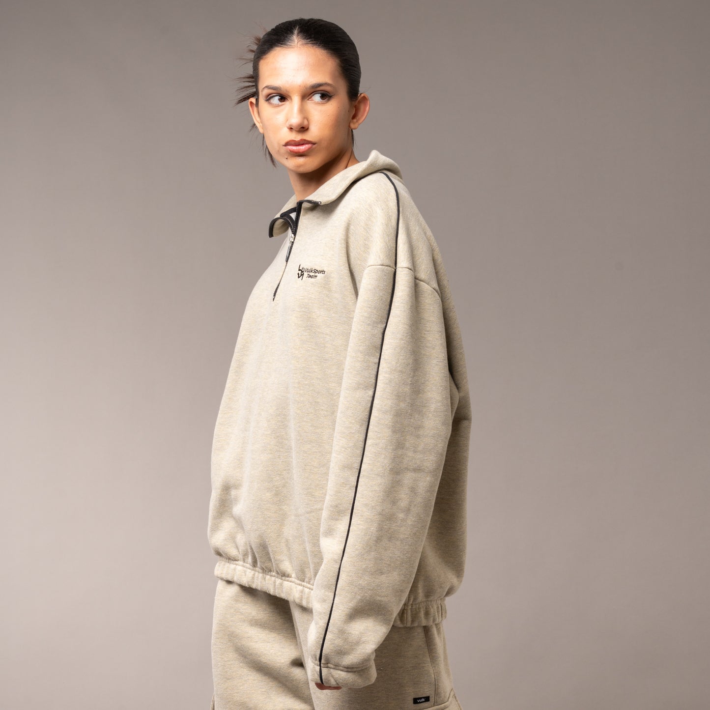 Buzo Vulk Jasper Half Zip Grey