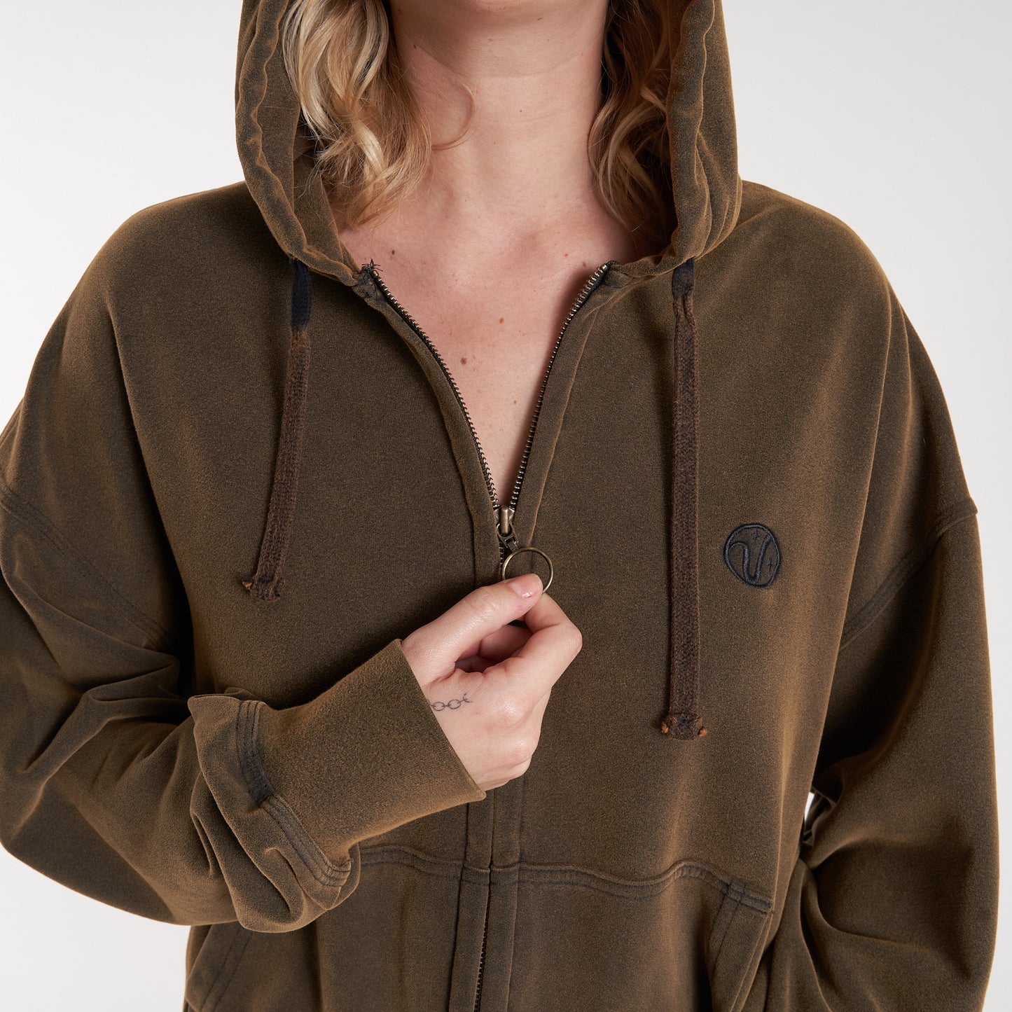 Campera Canguro Vulk Mark Ziphood Oxyd Brown