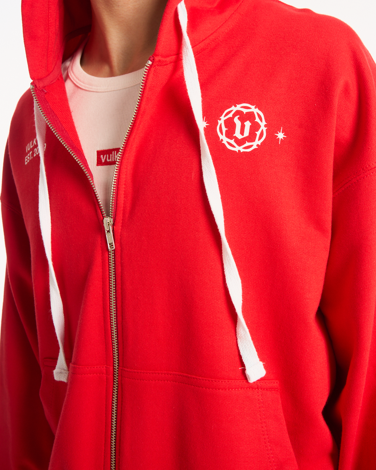 Campera Canguro Vulk Mitch Zip Hood Red
