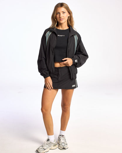 Rusty Olympia Zip Through Jacket Ld Black