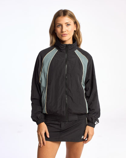 Rusty Olympia Zip Through Jacket Ld Black