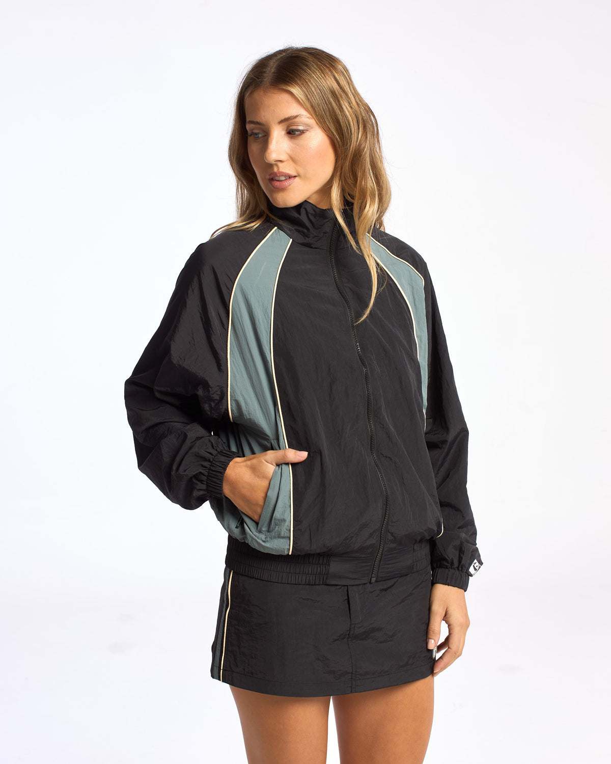 Rusty Olympia Zip Through Jacket Ld Black