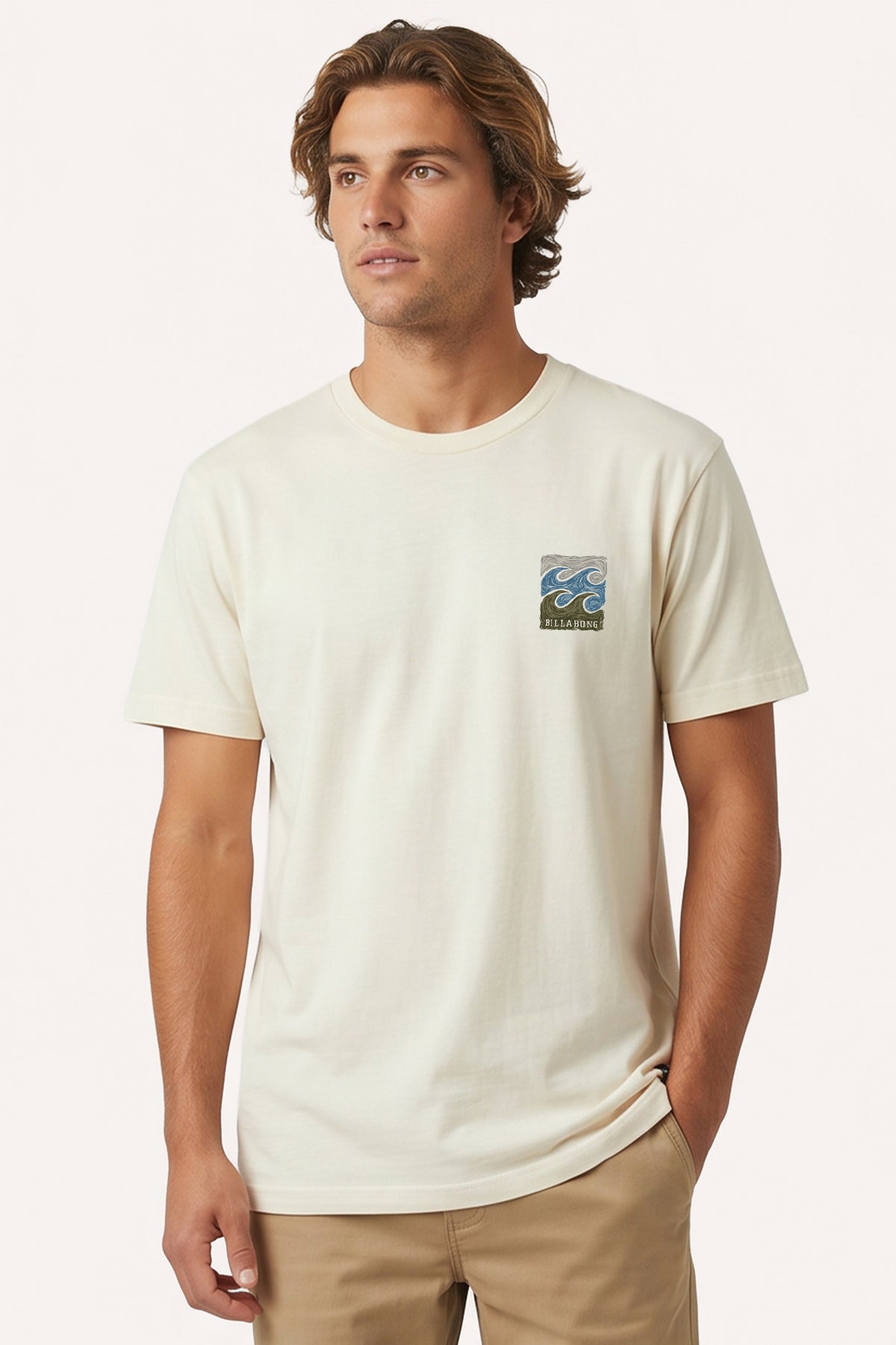 Remera Mc Billabong Crayon Wave Tee Crudo