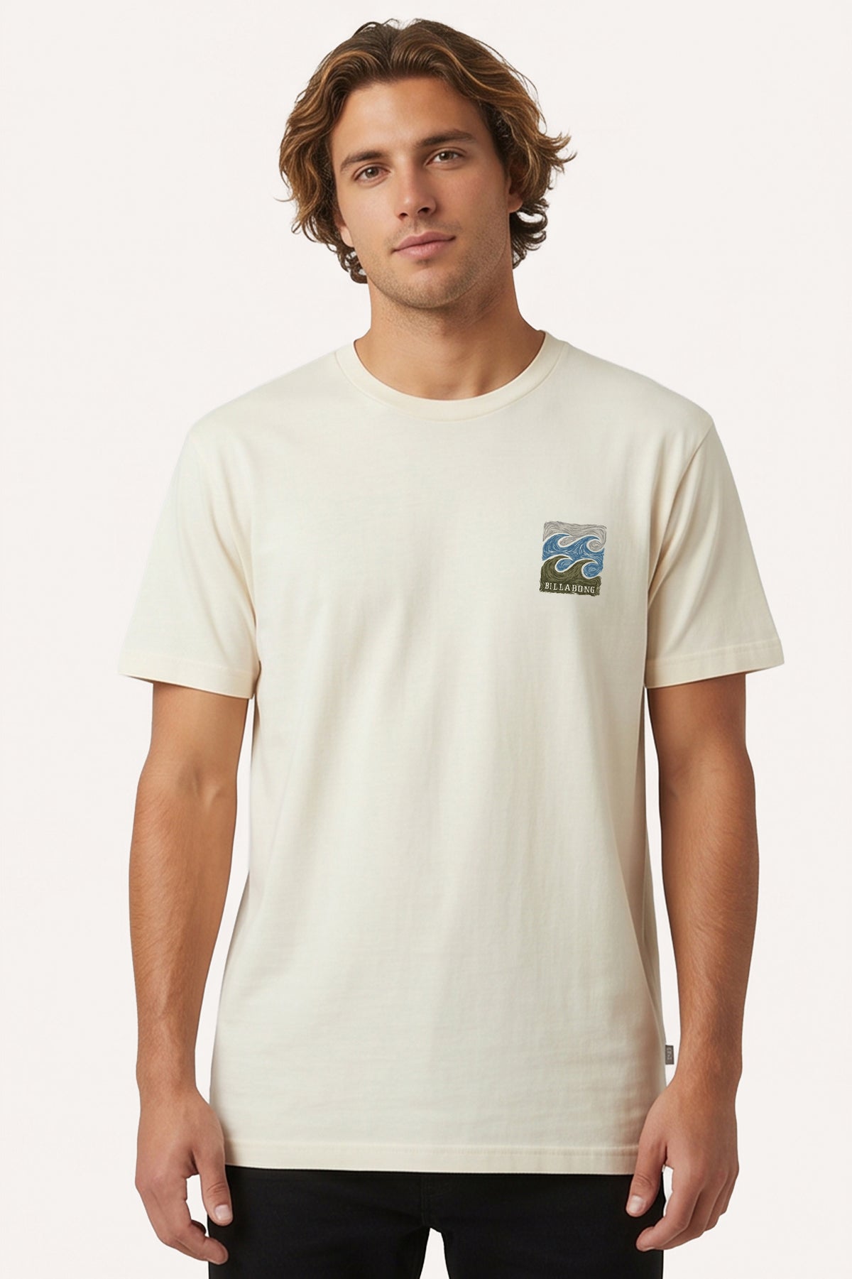 Remera Mc Billabong Crayon Wave Tee Crudo