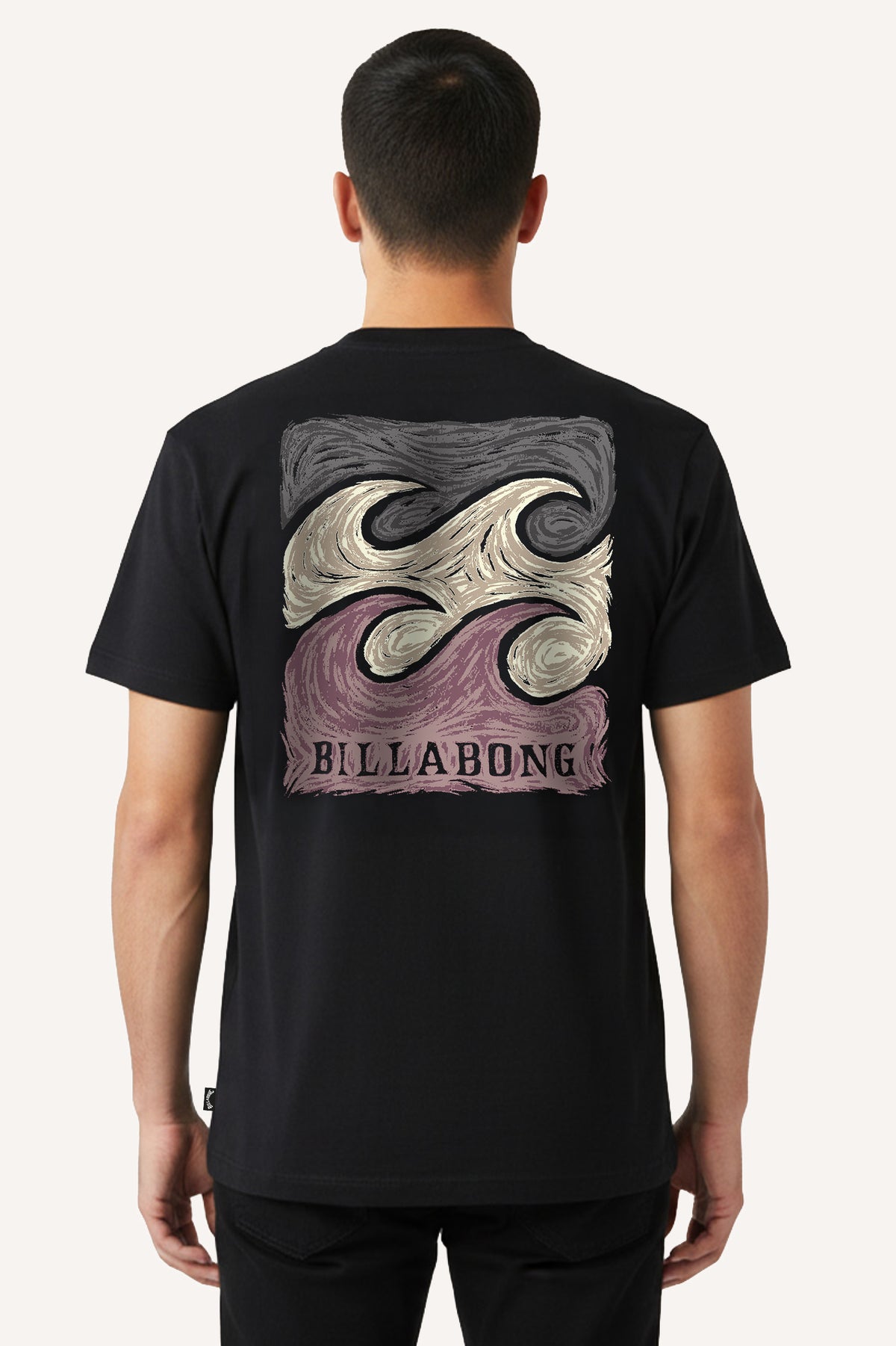 Remera Mc Billabong Crayon Wave Tee Negro