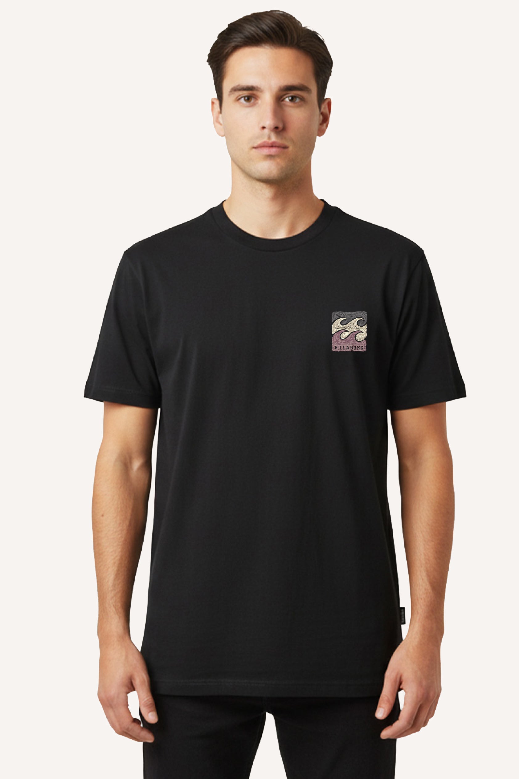 Remera Mc Billabong Crayon Wave Tee Negro