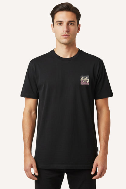 Remera Mc Billabong Crayon Wave Tee Negro