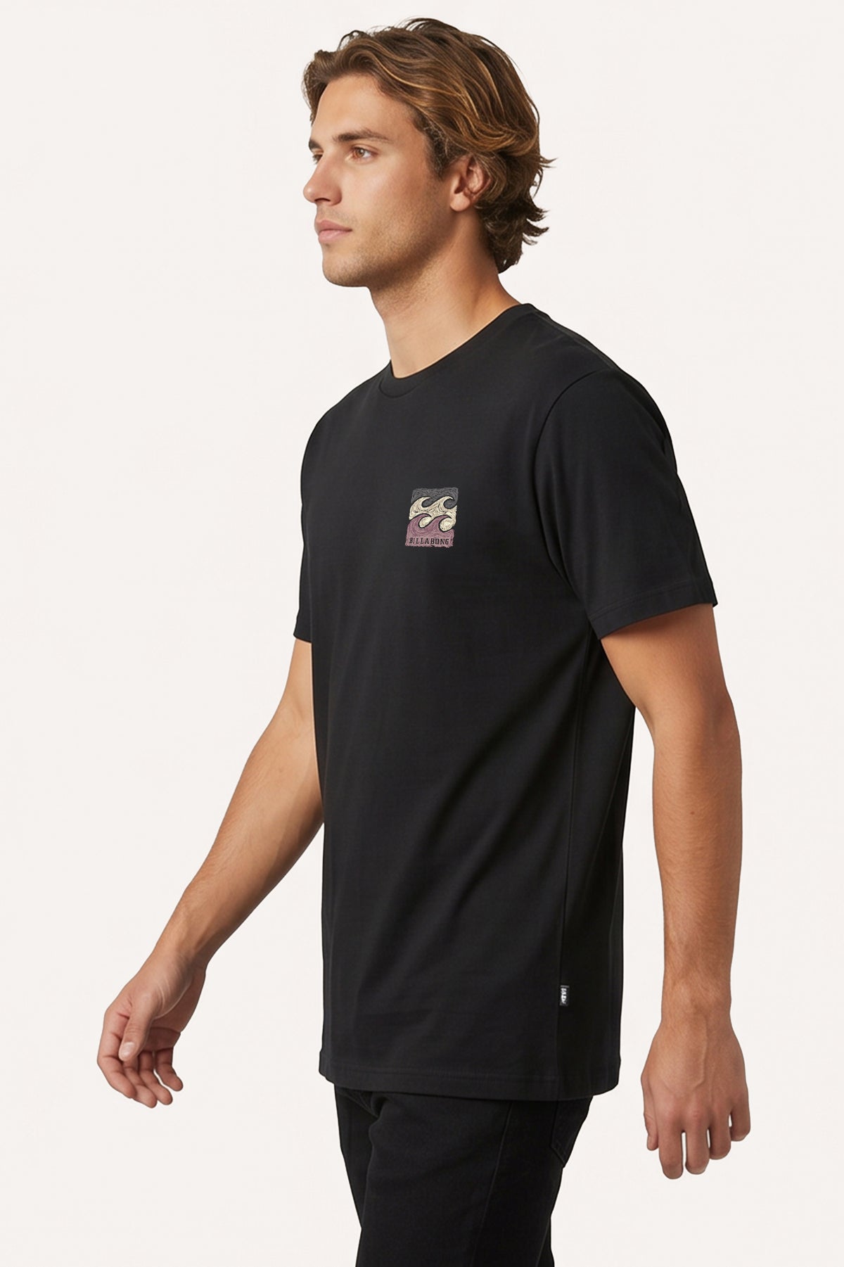 Remera Mc Billabong Crayon Wave Tee Negro