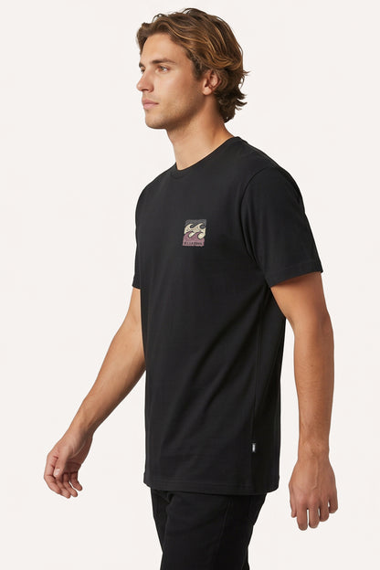 Remera Mc Billabong Crayon Wave Tee Negro