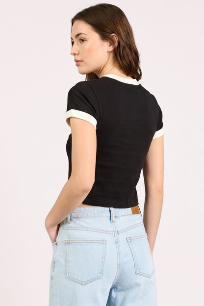 Remera Mc Billabong Sand Drifter Baby Tee Negro