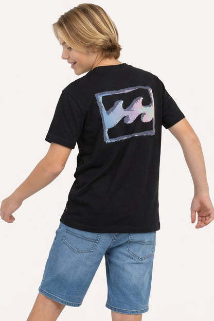 Remera Mc Billabong New Crayon Wave Over Tee Boys Negro