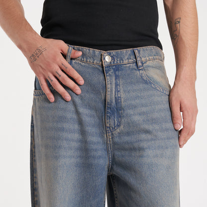 Jean Vulk Erza Wide Long Jean Blue Sand