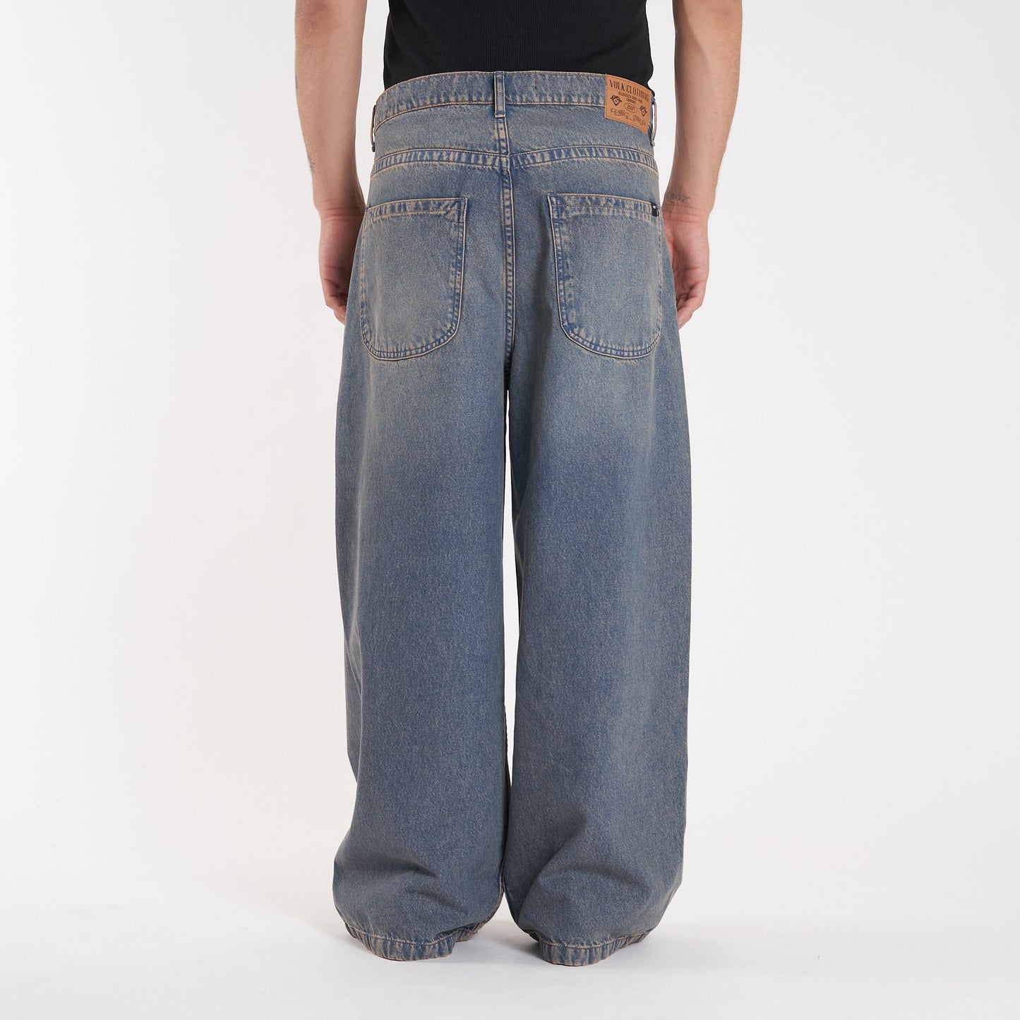 Jean Vulk Erza Wide Long Jean Blue Sand