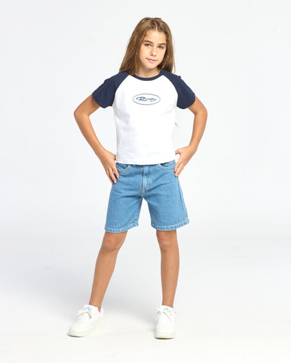 Short Urbano Rusty Flip Girl 2.0 Denim Jort Girls Blue