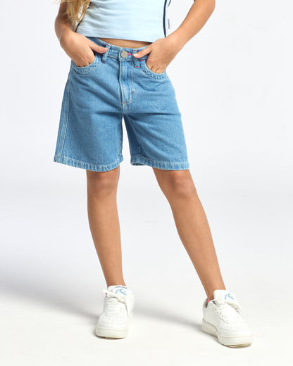 Short Urbano Rusty Flip Girl 2.0 Denim Jort Girls Blue