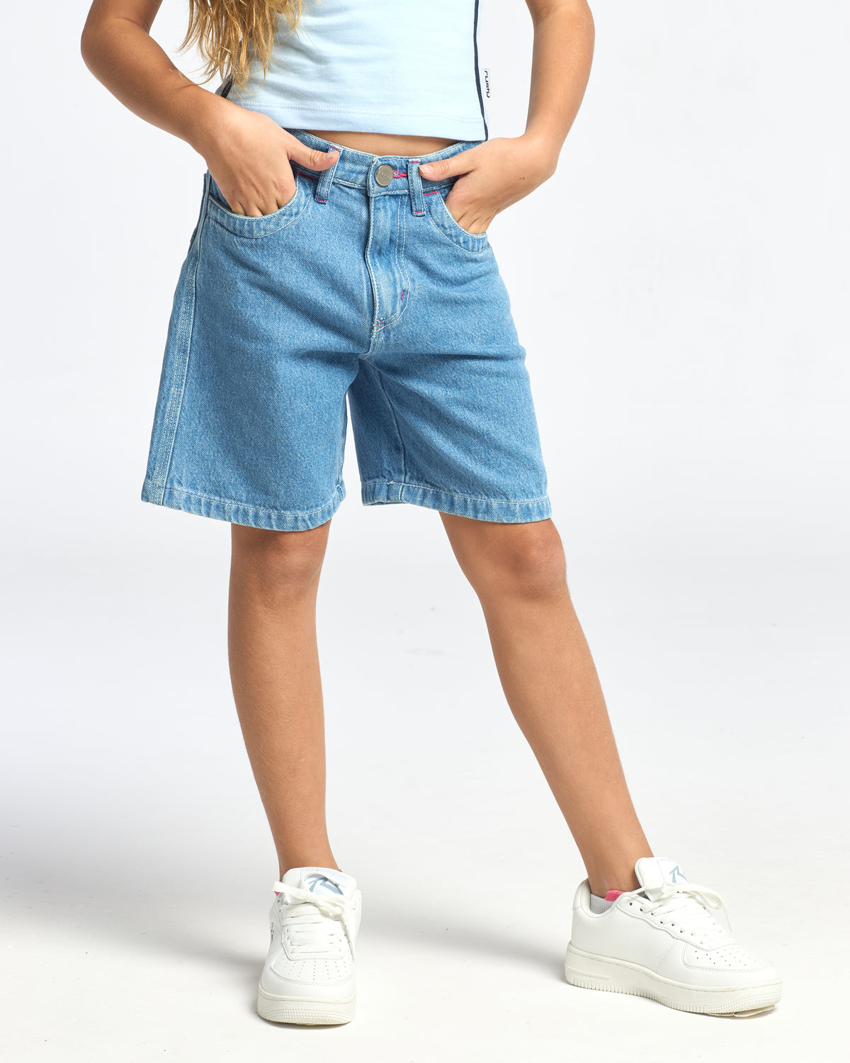 Short Urbano Rusty Flip Girl 2.0 Denim Jort Girls Blue