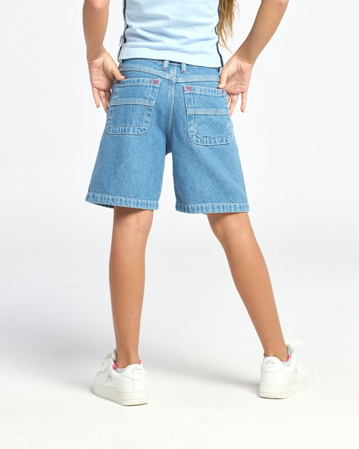 Short Urbano Rusty Flip Girl 2.0 Denim Jort Girls Blue