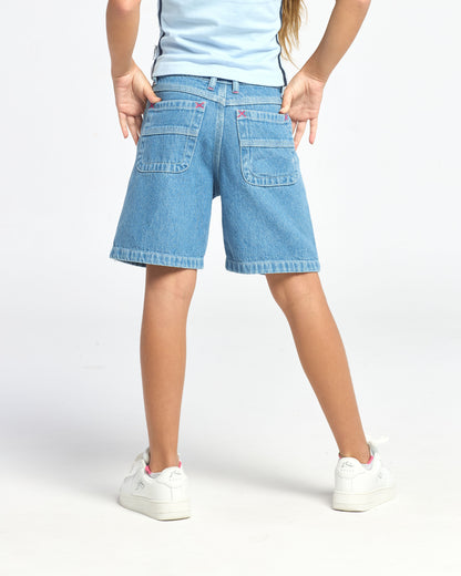Short Urbano Rusty Flip Girl 2.0 Denim Jort Girls Blue