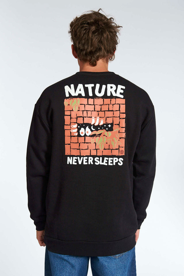 Buzo Element Never Over Crew Negro