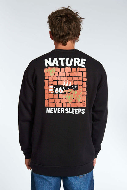 Buzo Element Never Over Crew Negro
