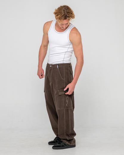 Pantalon Rusty Grizzly Baggy Cargo Pant Pinecone