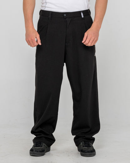 Pantalon Rusty Jasper Baggy Pleated Suit Pant Black