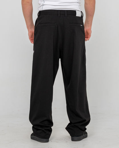 Pantalon Rusty Jasper Baggy Pleated Suit Pant Black