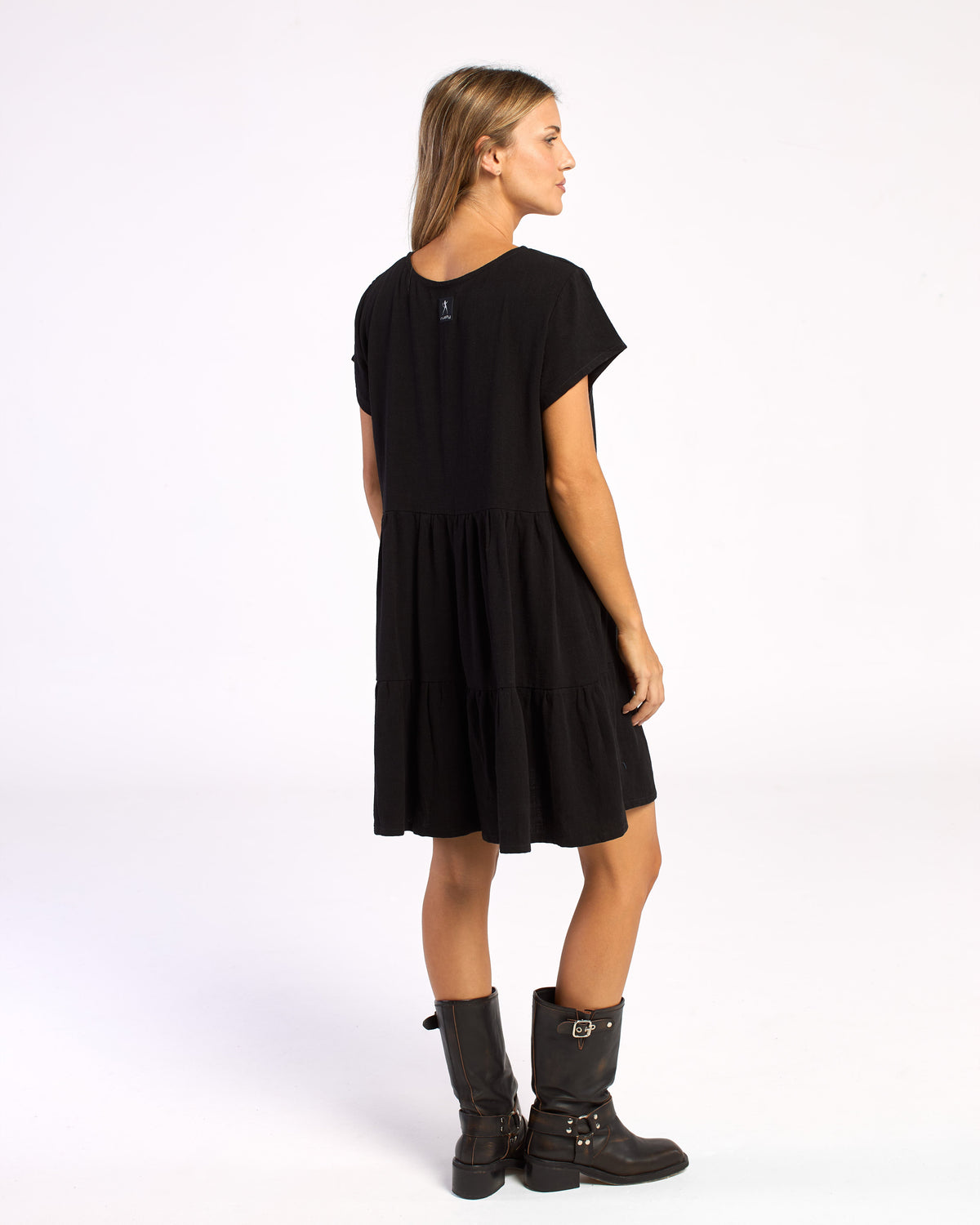 Vestido Rusty Tiered Dress Ld Black