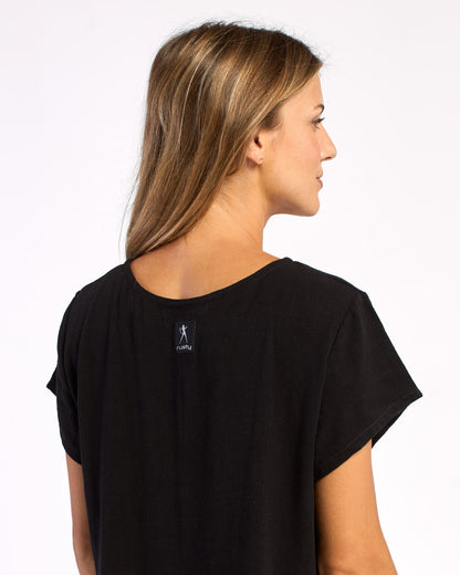 Vestido Rusty Tiered Dress Ld Black
