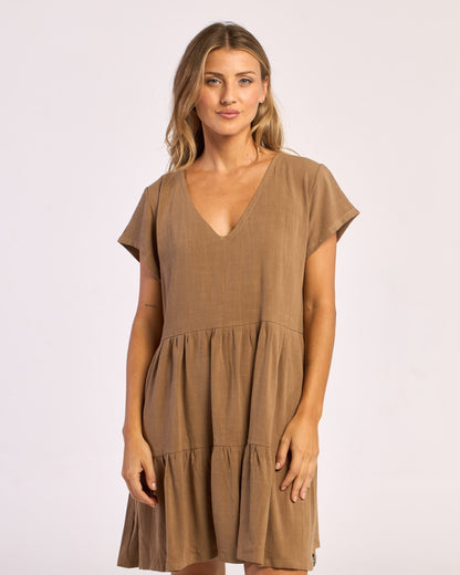 Vestido Rusty Tiered Dress Ld Toasted