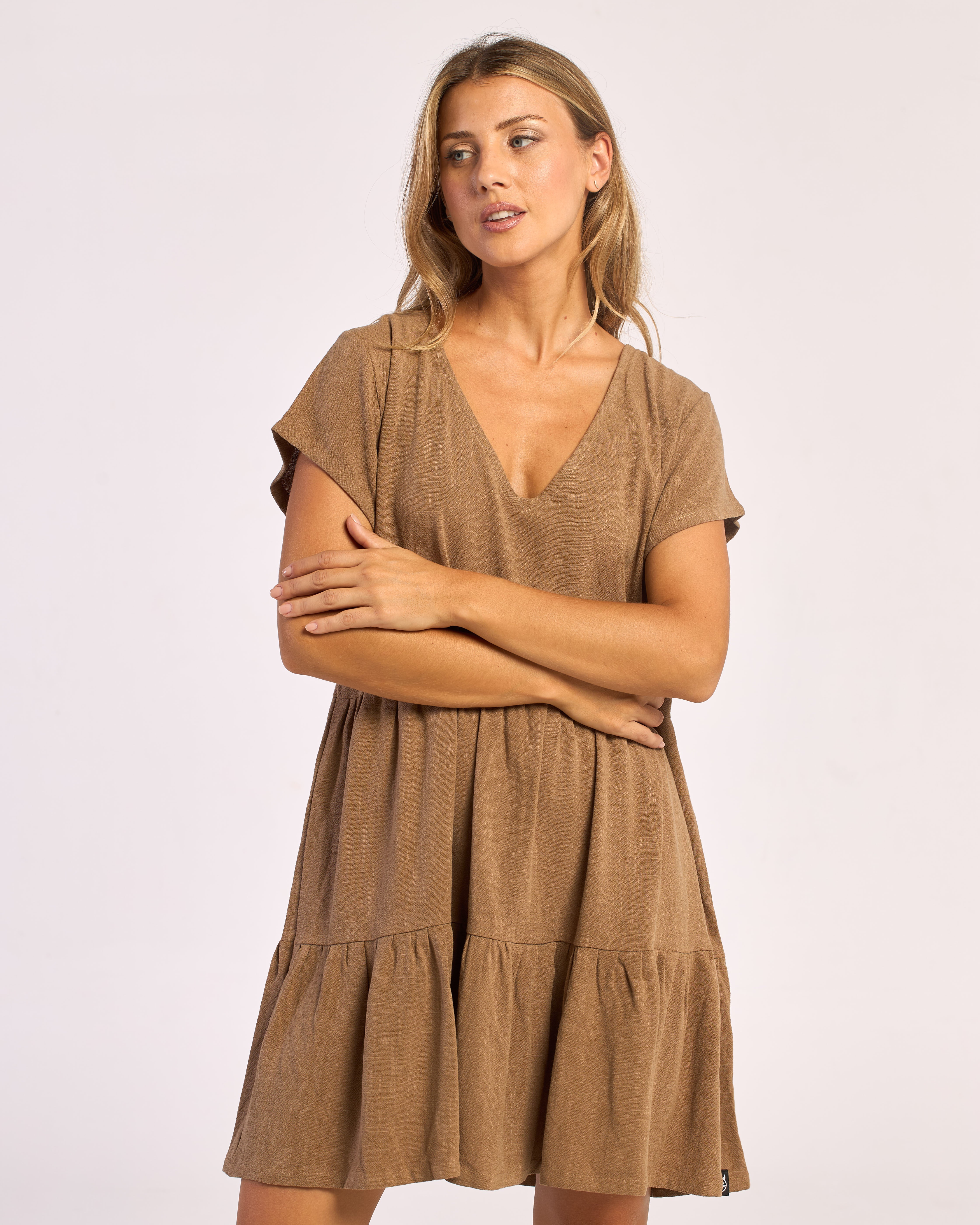 Vestido Rusty Tiered Dress Ld Toasted