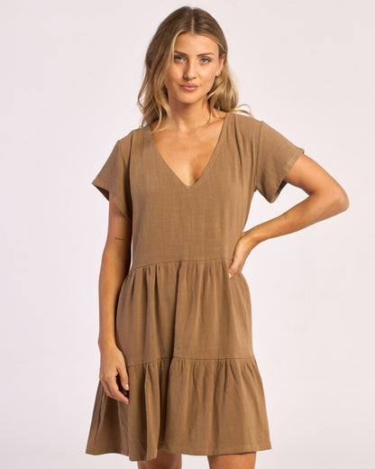 Vestido Rusty Tiered Dress Ld Toasted