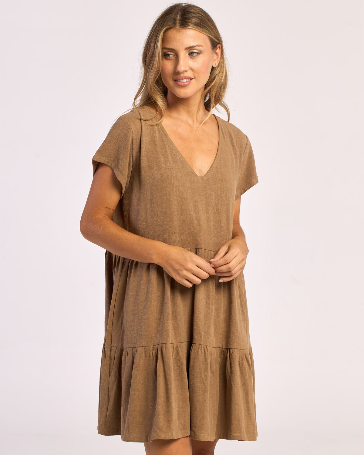 Vestido Rusty Tiered Dress Ld Toasted