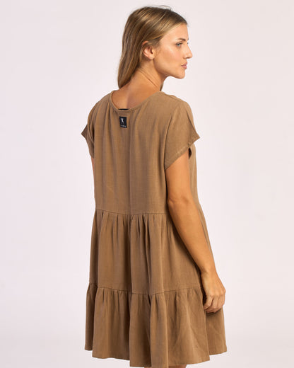 Vestido Rusty Tiered Dress Ld Toasted