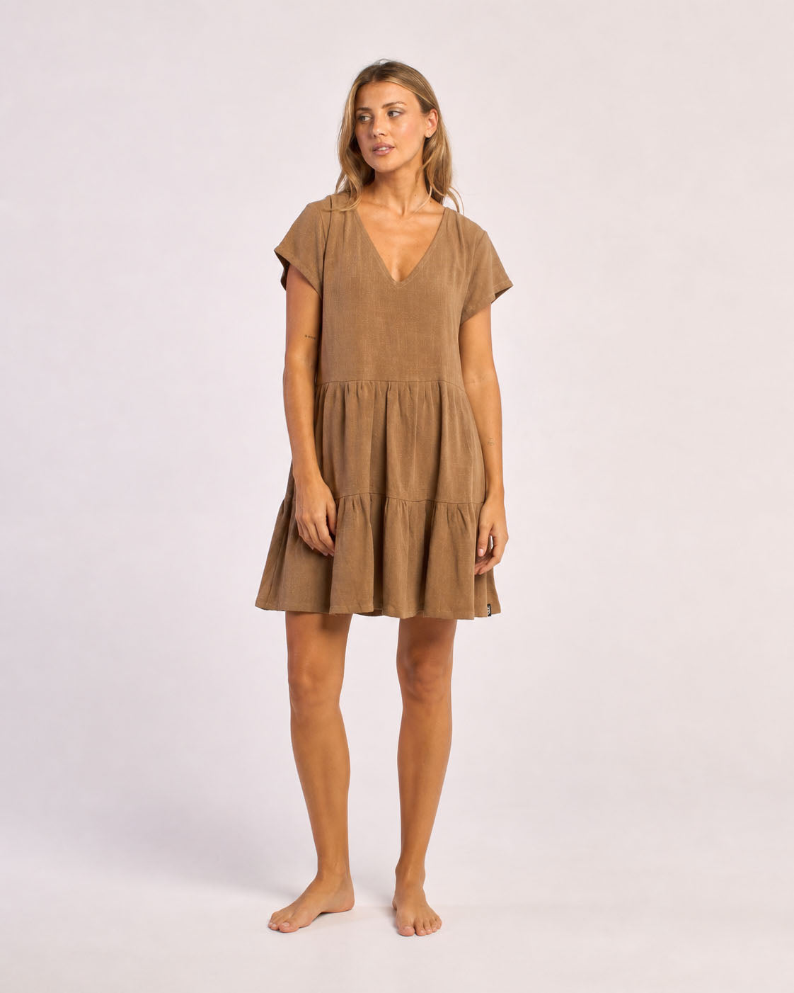 Vestido Rusty Tiered Dress Ld Toasted