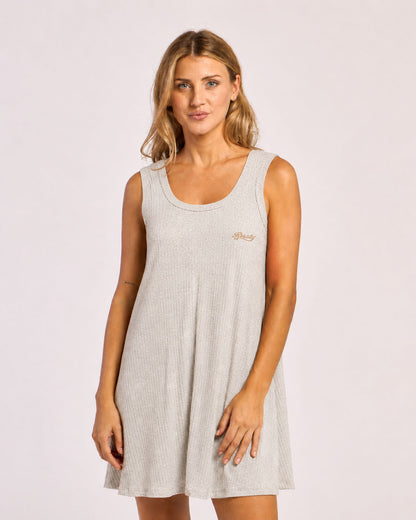 Vestido Rusty Devil Rib Dress 2.0 Ld Grey Marle