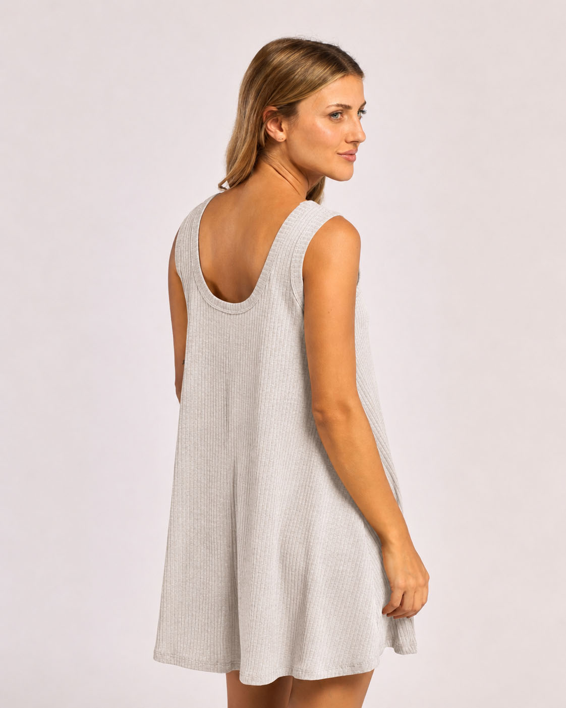 Vestido Rusty Devil Rib Dress 2.0 Ld Grey Marle
