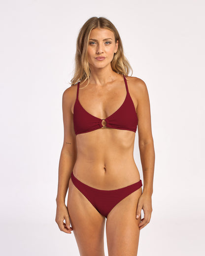 Bikini Alto Rusty Cedar Scoop Bik Top Ld Cranberry