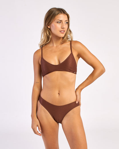 Bikini Alto Rusty Shadow Scoop Bik Top Ld Chestnut