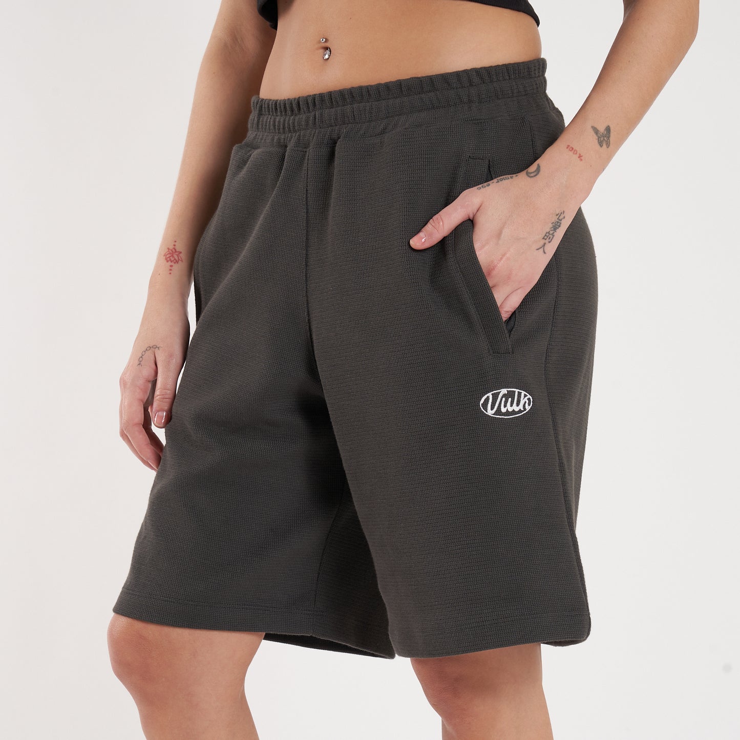 Bermuda Vulk Rug Short Dark Grey