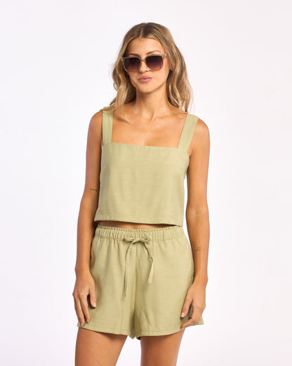 Fashion Top Rusty Byron Sleeveless Crop Top Ld Kale