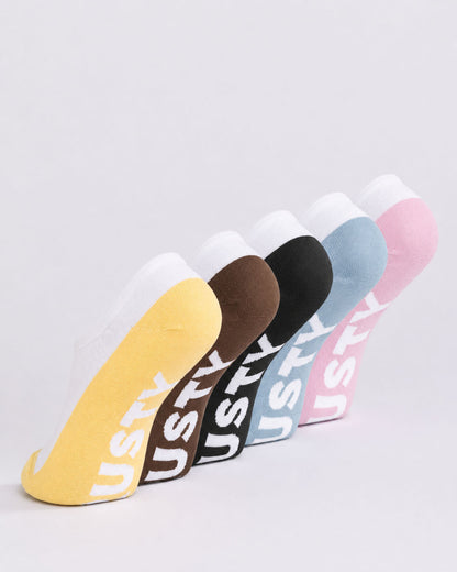 Medias Rusty All Day Invisible 5-Sock Pack Ld Multi