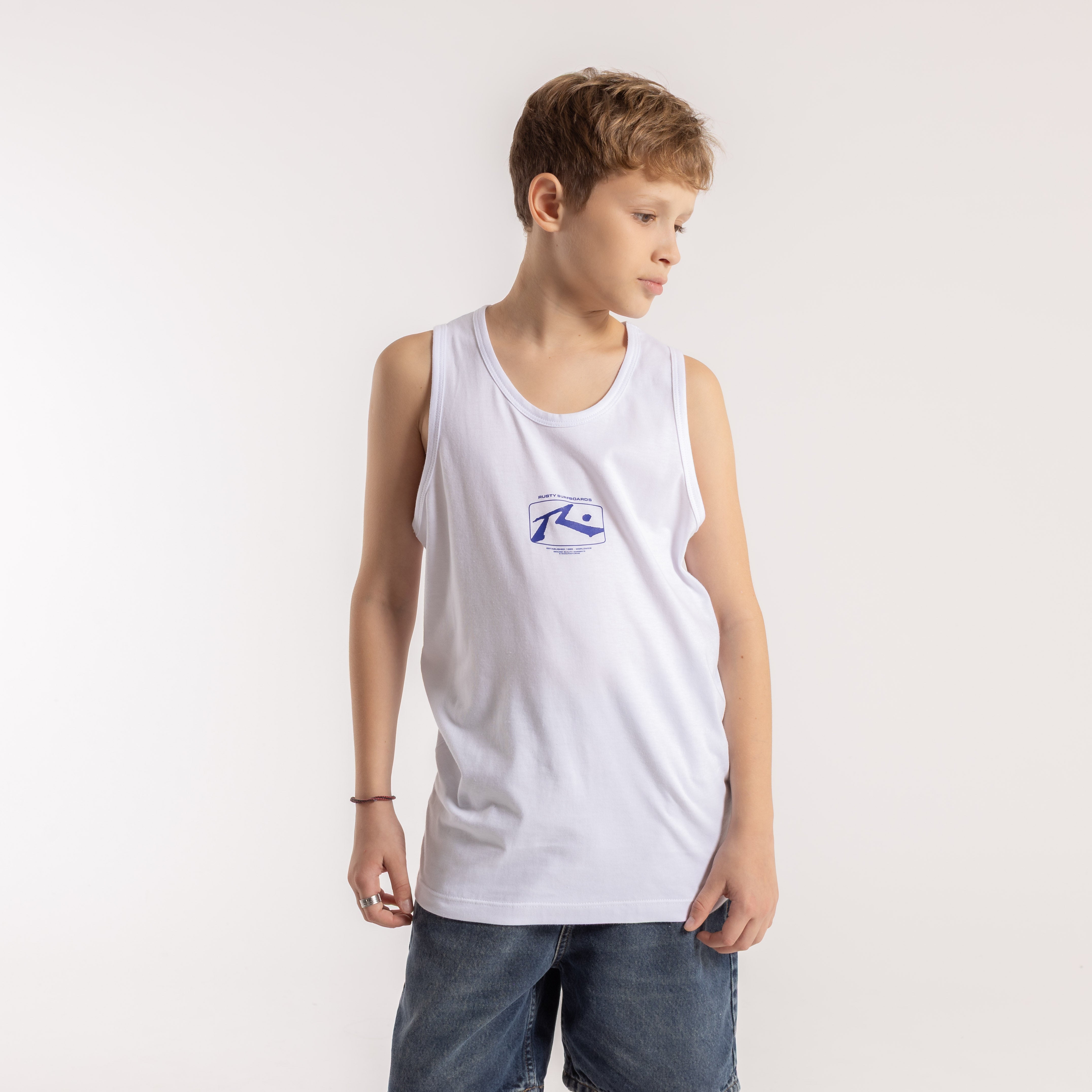 Musculosa Rusty Acid House Tank Jr White