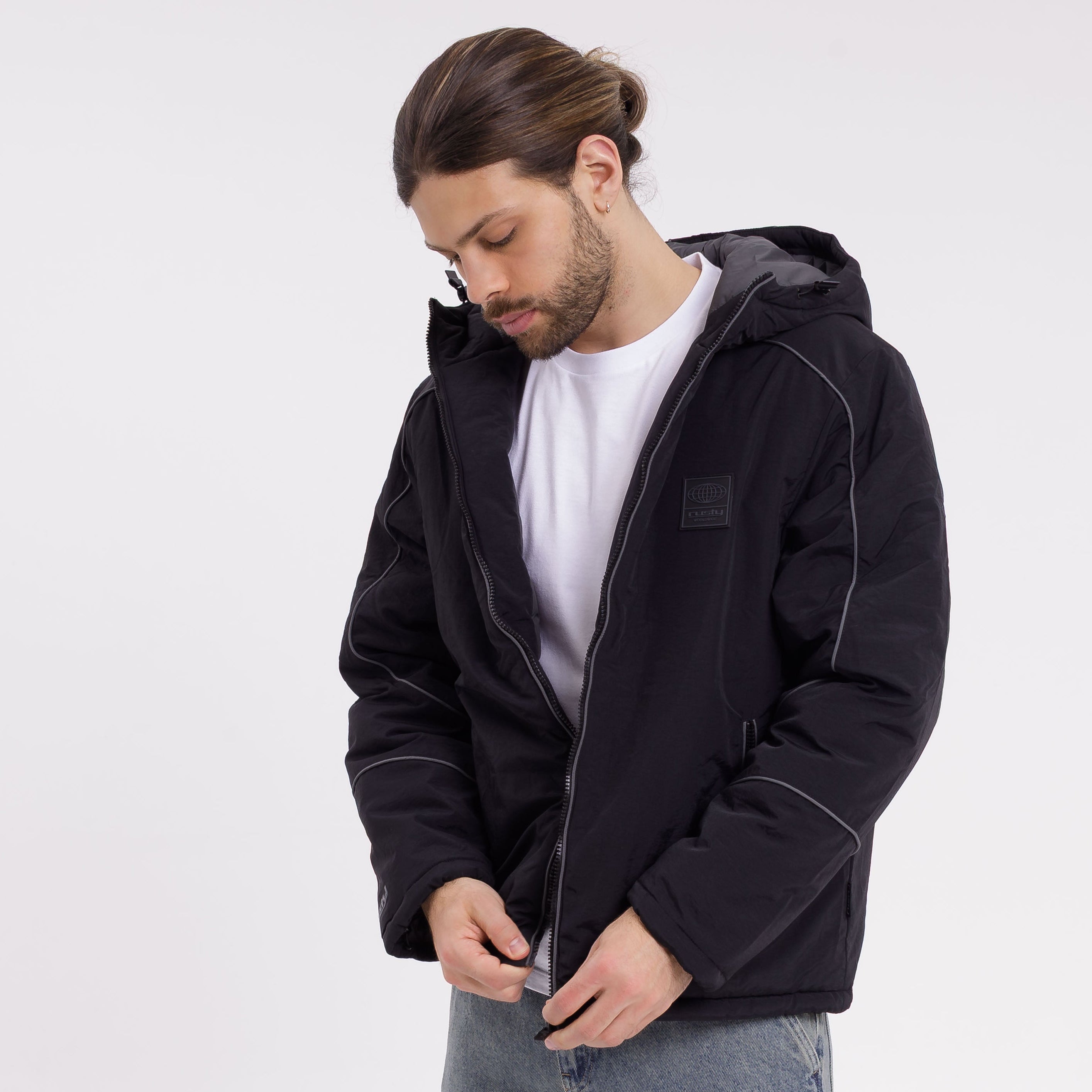 Campera Abrigo Rusty Adak Jacket Black