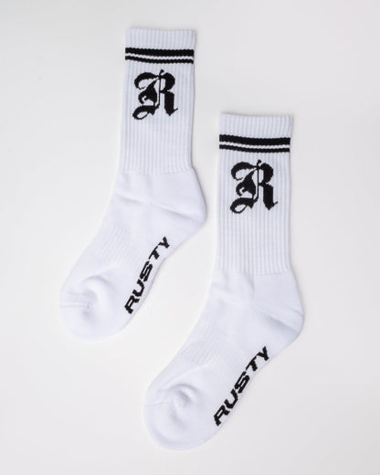 Medias Rusty All In Mid Calf Sock White