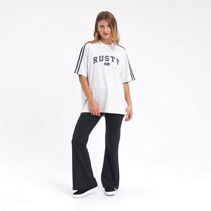 Remera Mc Rusty All Saint Collegiate Oversize Tee Ld Grey Marle