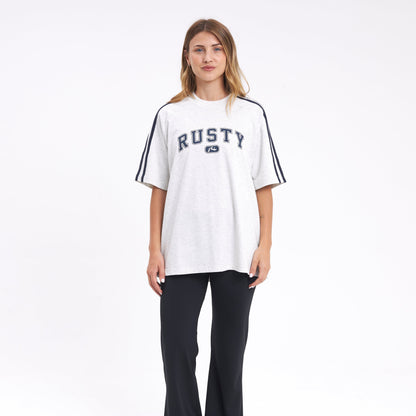 Remera Mc Rusty All Saint Collegiate Oversize Tee Ld Grey Marle