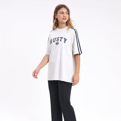 Remera Mc Rusty All Saint Collegiate Oversize Tee Ld Grey Marle