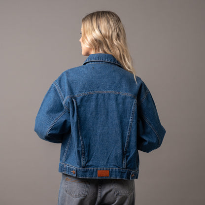 Campera Liviana Rusty All Time Oversized Denim Jacket Ld Middy Blue